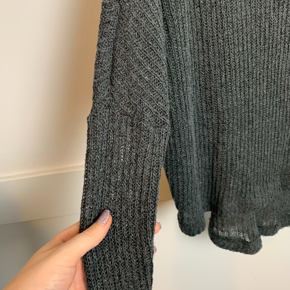 Tokyo Darling Dark Gray Hi-Low Pullover Sweater - Picture 7 of 8